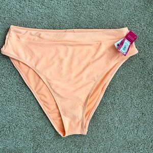 High Waist Swim Bikini Bottom Orange XL
